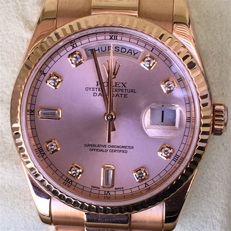 rolex day date 36 pink|Rolex presidential day date 36mm.